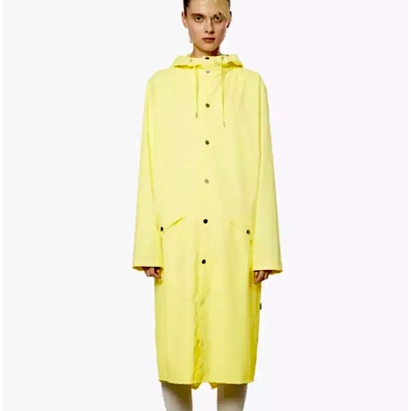 Rains Jackets & Blazers - NWT RAINS Longer Jacket Raincoat XL Straw Yellow (Unisex) Waterproof MSRP $140
